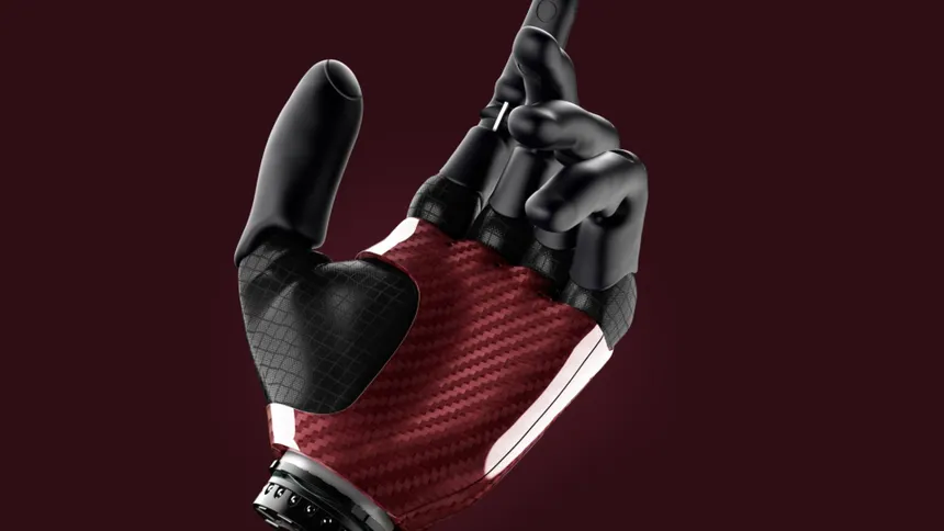 Bionic hand close-up / articulation (reference image you provided)